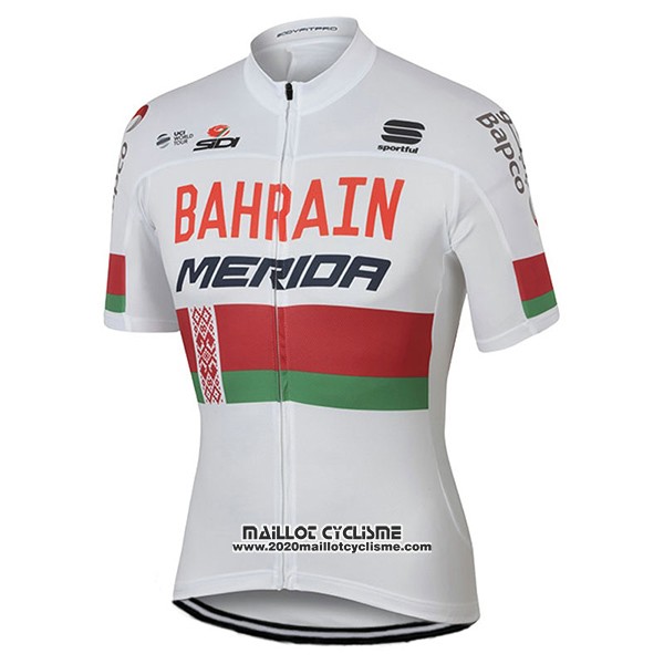 2017 Maillot Ciclismo Bahrain Merida Champion Bielorusso Manches Courtes et Cuissard